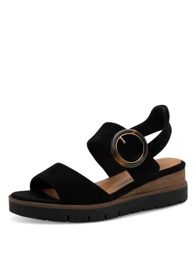 Tamaris - Magassarkú Bőr Női Szandál