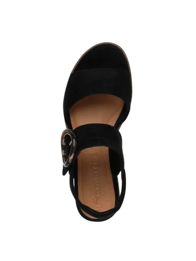 Tamaris - Magassarkú Bőr Női Szandál