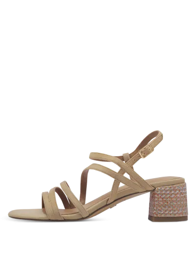 Tamaris - Magassarkú Bőr Női Szandál