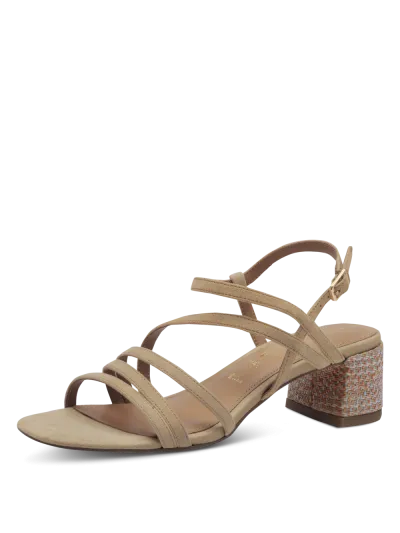 Tamaris - Magassarkú Bőr Női Szandál