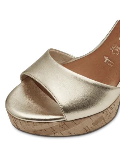 Tamaris - Bőr Magassarkú Női szandál