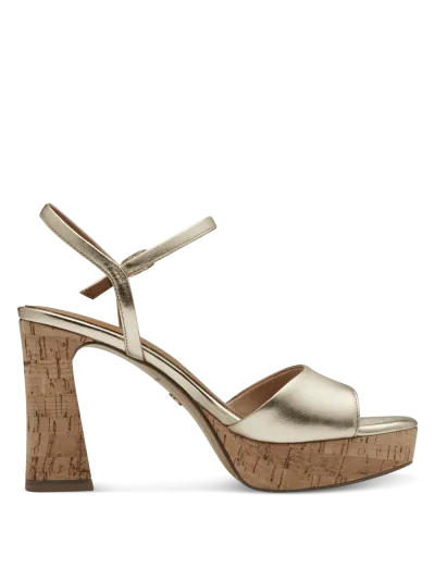 Tamaris - Bőr Magassarkú Női szandál