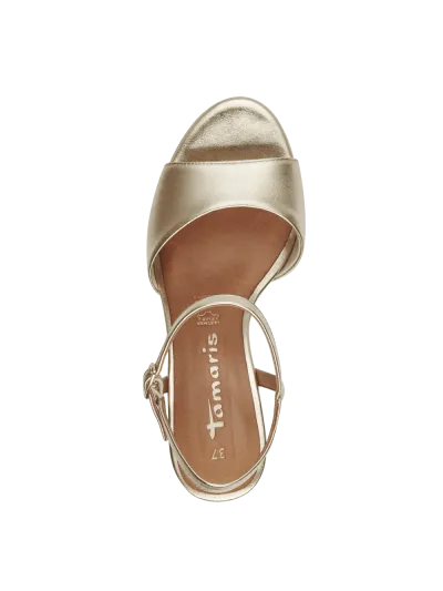 Tamaris - Bőr Magassarkú Női szandál