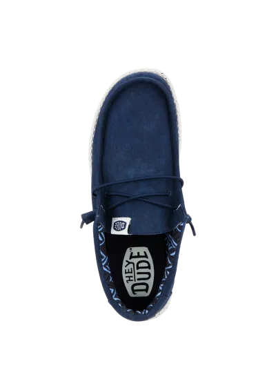 Hey Dude - Wally Stretch Canvas / Navy - Férfi utcai cipő
