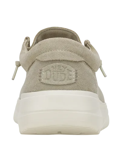Hey Dude - Wally COMF Suede / Stone Grey/Silver Birch - Bőr Férfi utcai cipő