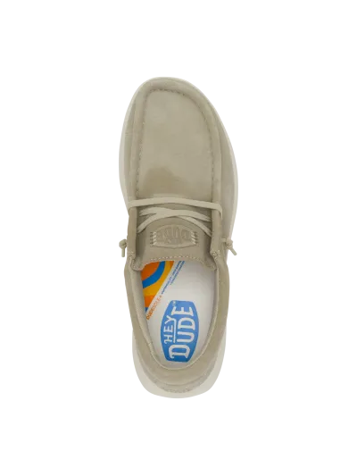 Hey Dude - Wally COMF Suede / Stone Grey/Silver Birch - Bőr Férfi utcai cipő