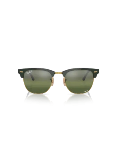 RAY-BAN napszemüveg - CLUBMASTER - GREEN ON ARISTA / DARK GREEN MIRROR POLAR