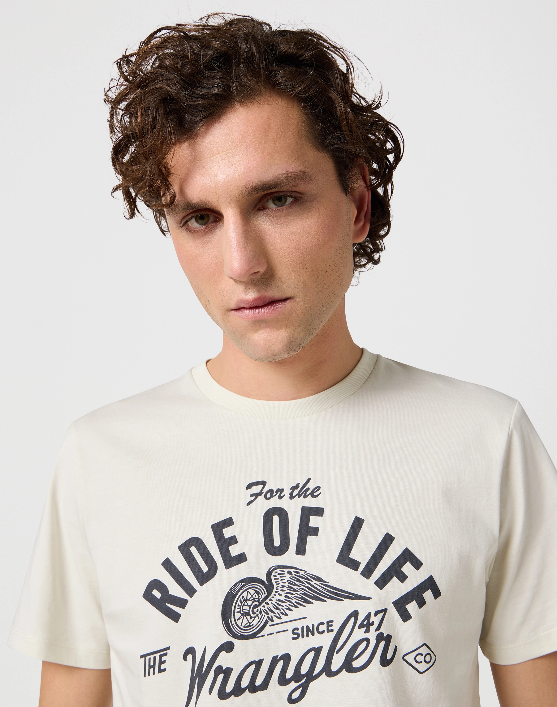 Wrangler - AMERICANA TEE / VINTAGE WHITE - Férfi póló