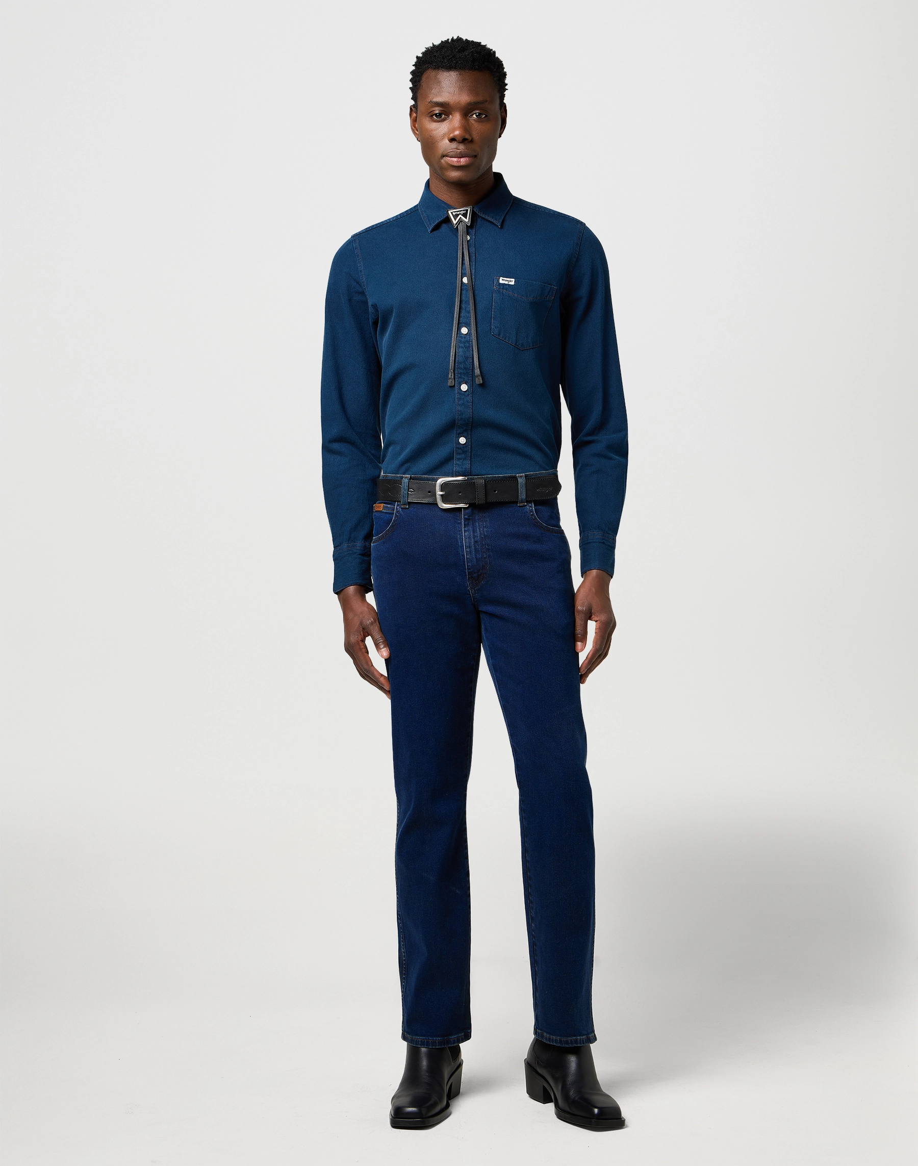 Wrangler - TEXAS / RUSTIC NAVY - Férfi farmernadrág