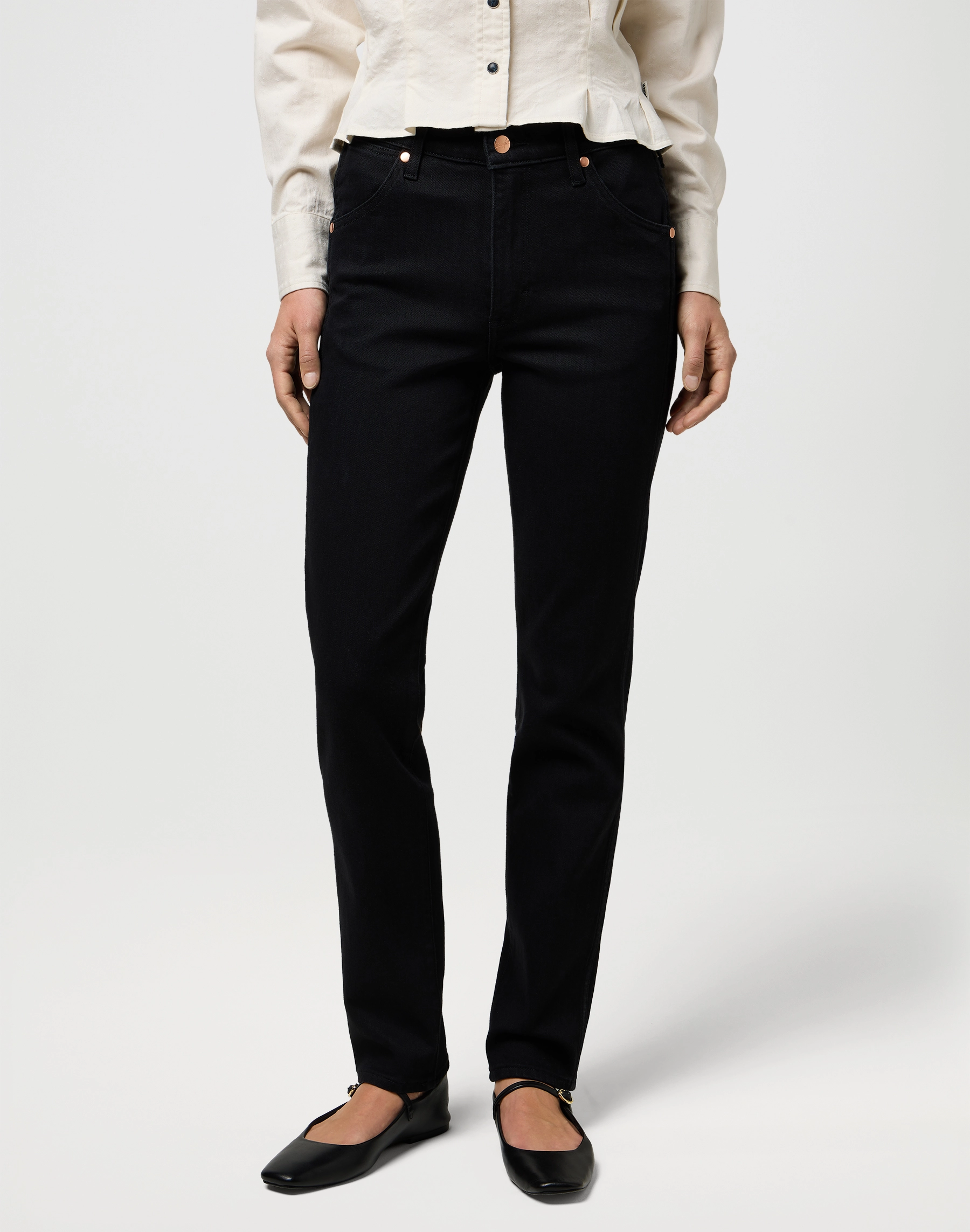 Wrangler - PIPER / RETRO BLACK - Női farmernadrág