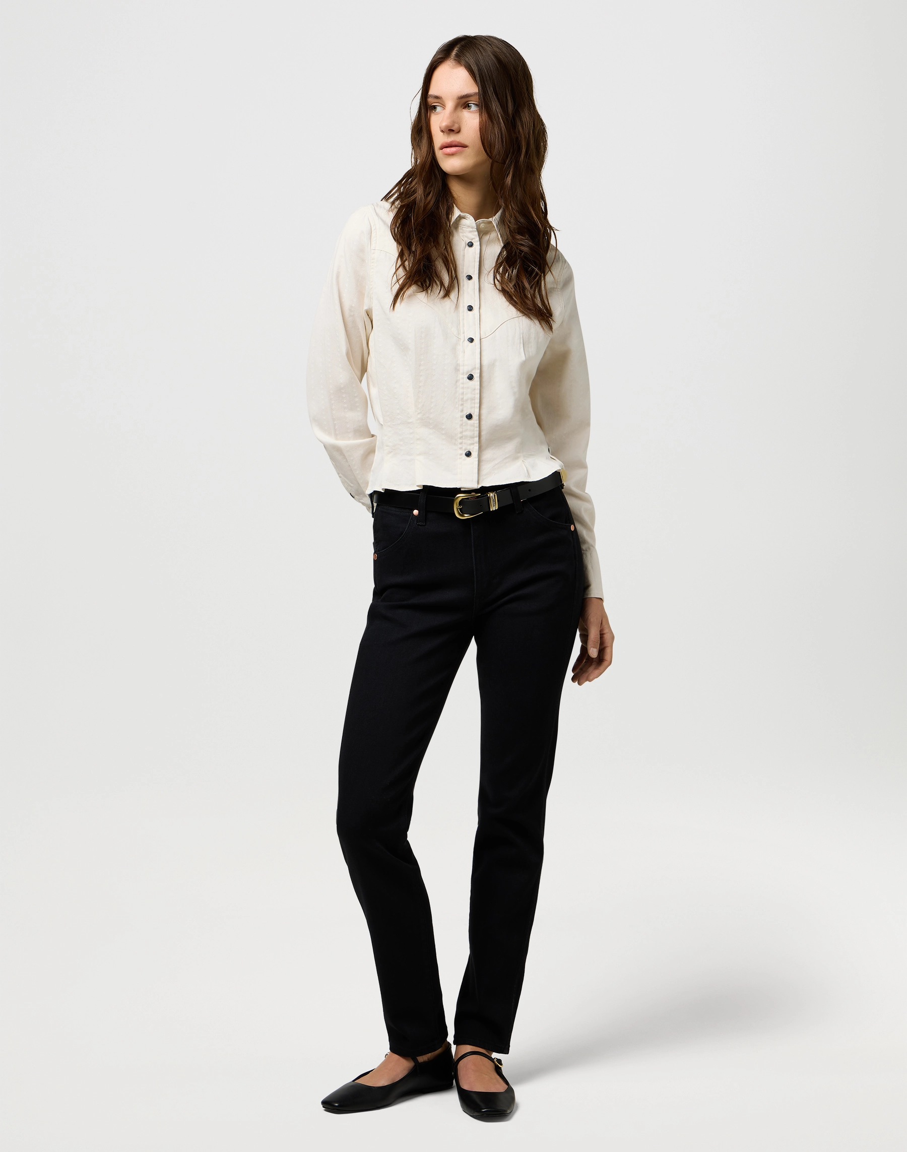 Wrangler - PIPER / RETRO BLACK - Női farmernadrág