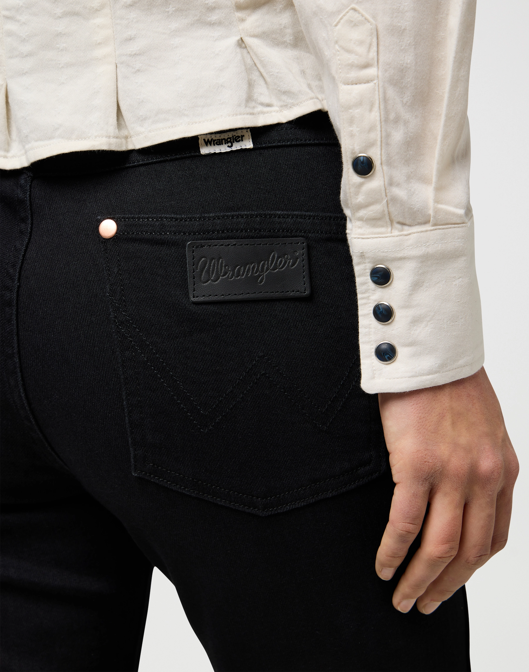 Wrangler - PIPER / RETRO BLACK - Női farmernadrág