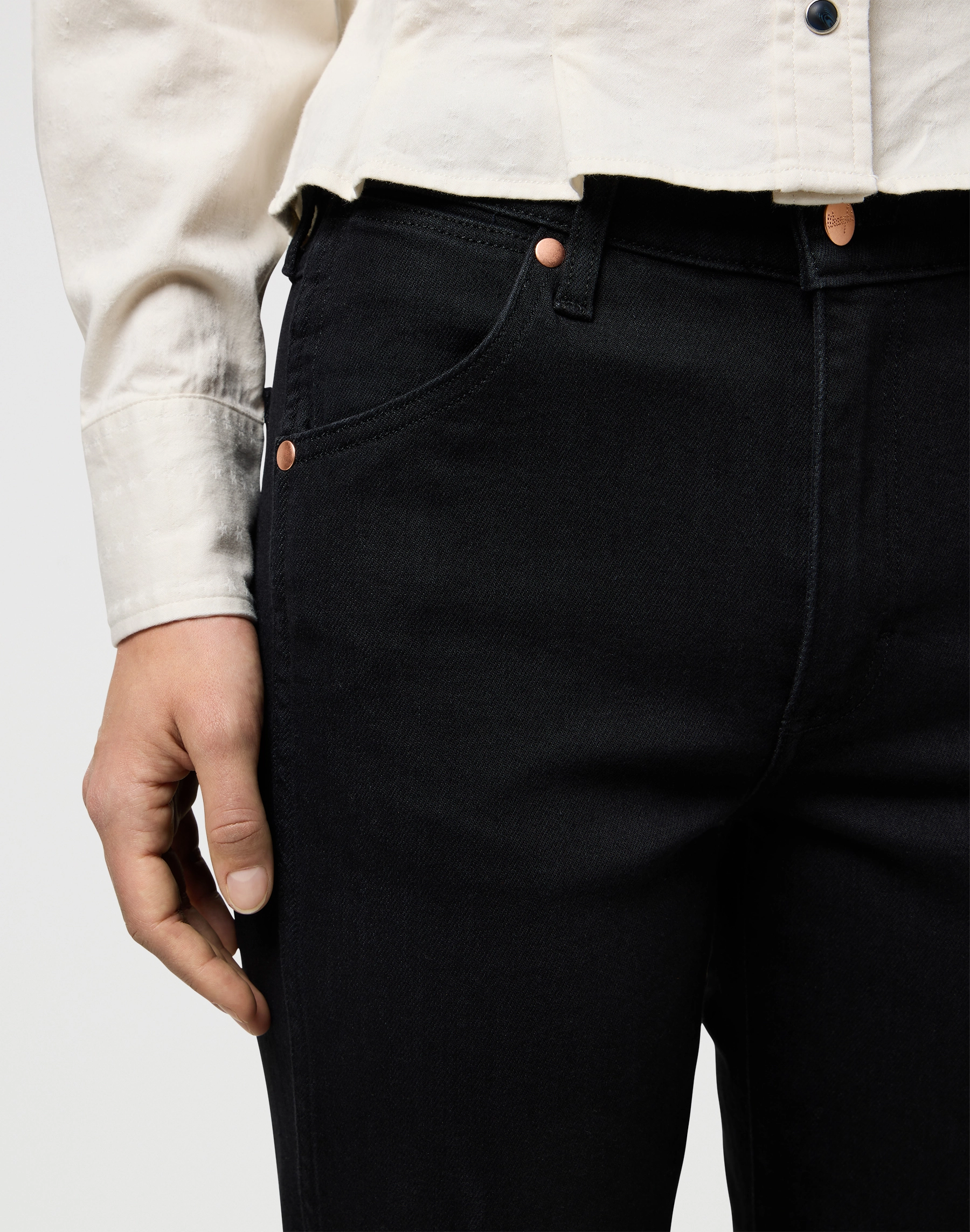 Wrangler - PIPER / RETRO BLACK - Női farmernadrág