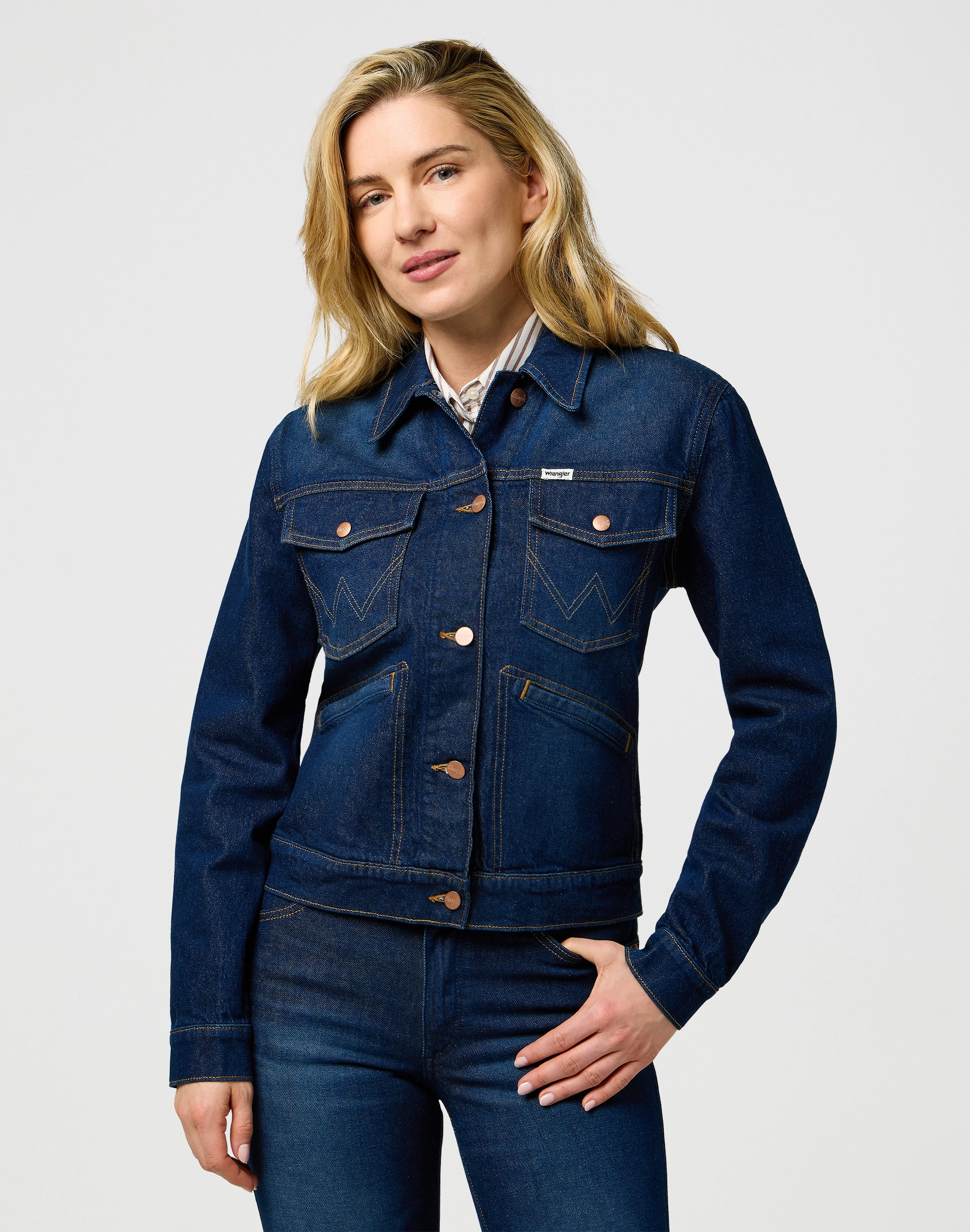 Wrangler - HERITAGE JACKET / WHIRLPOOL - Női dzseki