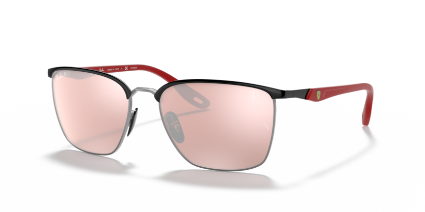 Ray-Ban napszemüveg - Scuderia Ferrari - Black On Silver / Violet Silver Polarized