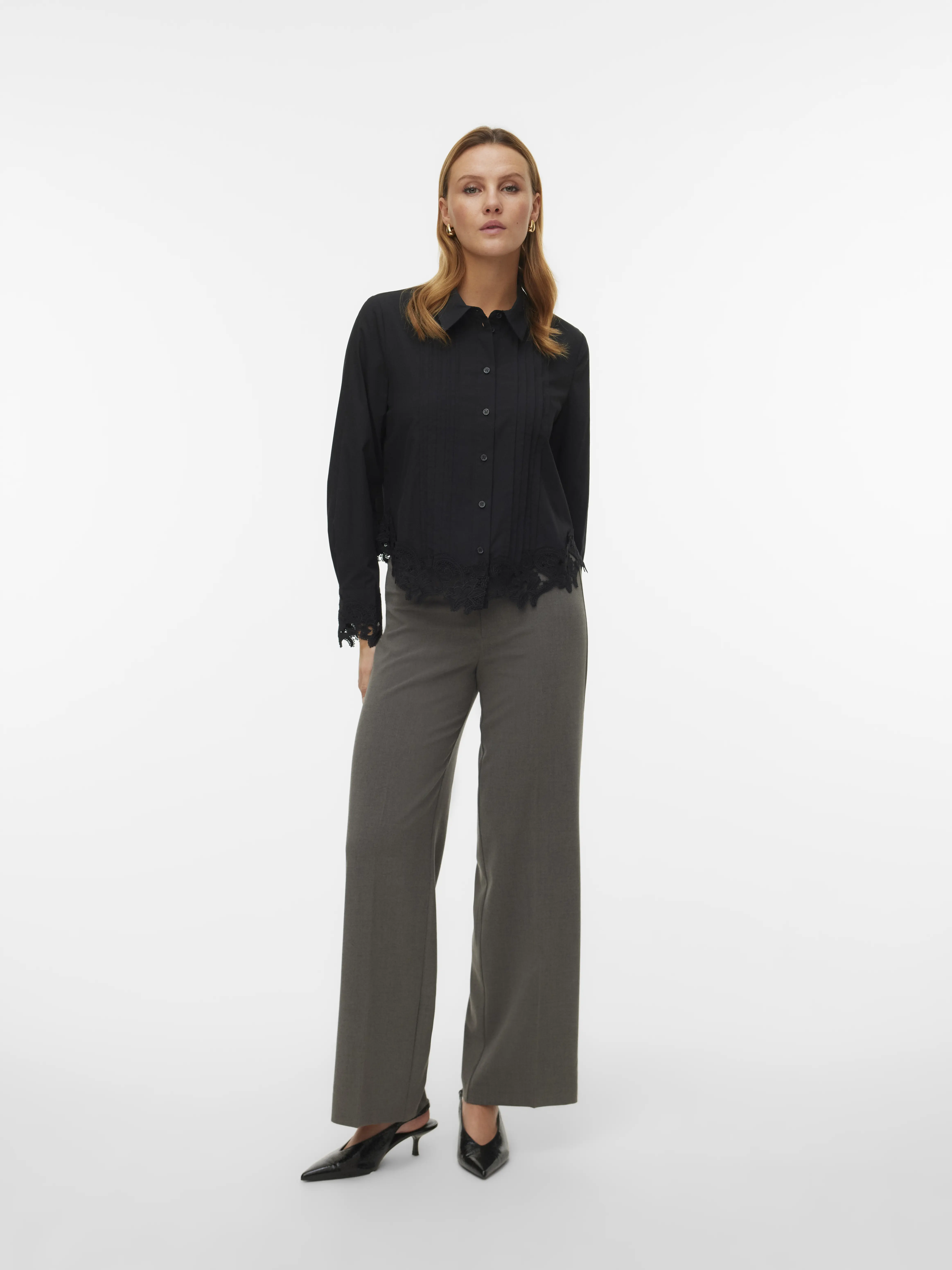 Vero Moda - TEXAS / Grey - Elegáns Női nadrág