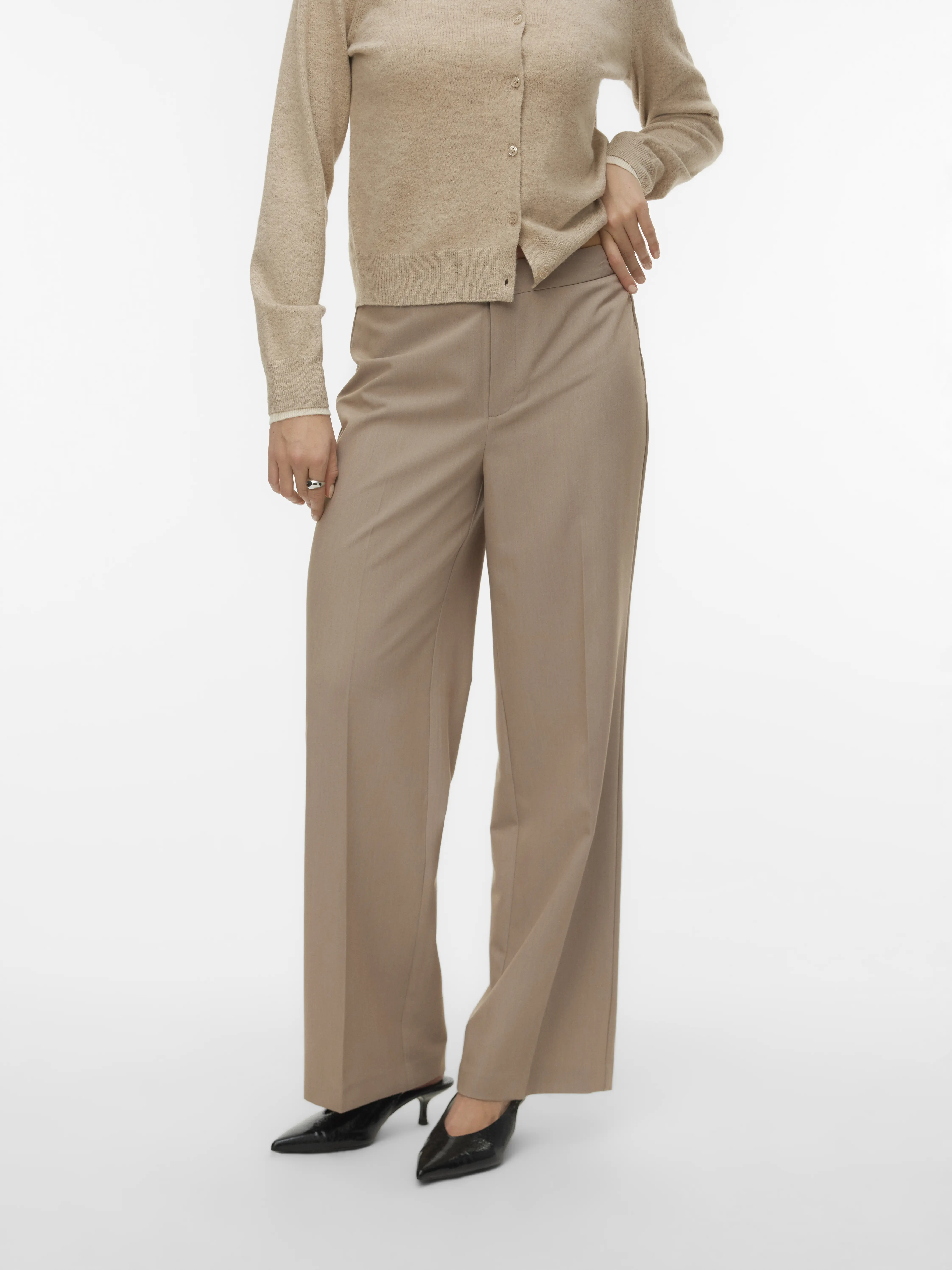 Vero Moda - DALLAS / Brown - Elegáns Női nadrág
