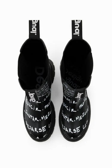 Desigual - Chelsea High Lettering - Női bakancs