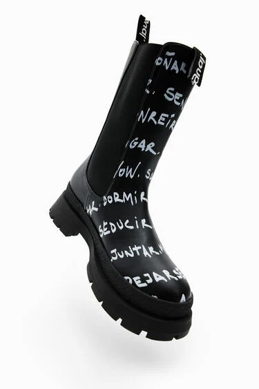 Desigual - Chelsea High Lettering - Női bakancs