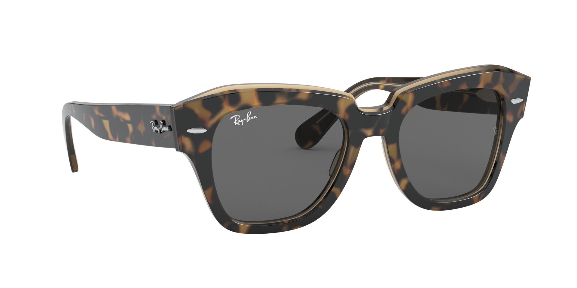 Ray-Ban napszemüveg - State Street - Havana On Transparent Brown / Dark Grey