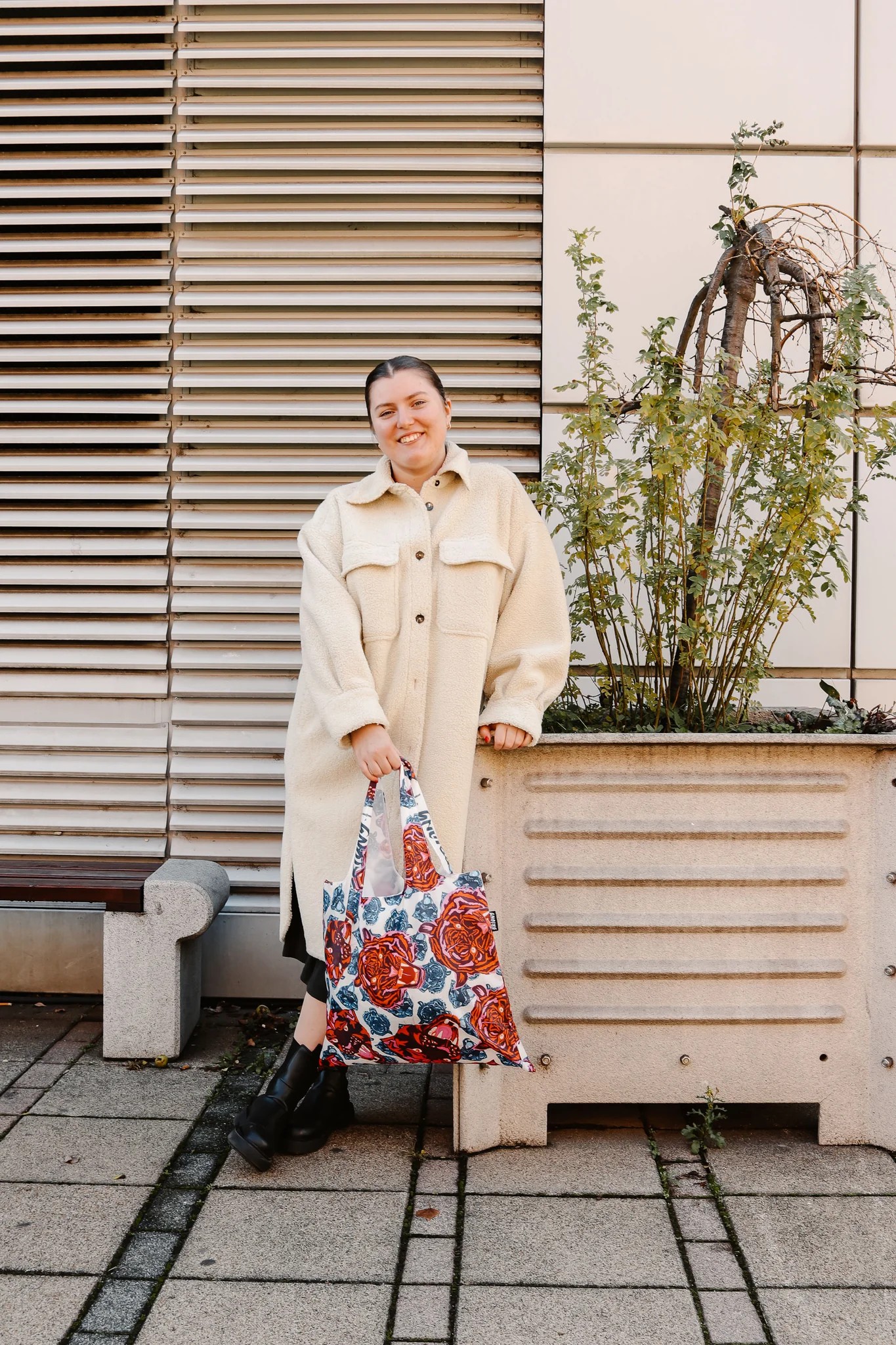 Briony - Hypster Cats and Birds - Újrahasznosított bevásárlótáska