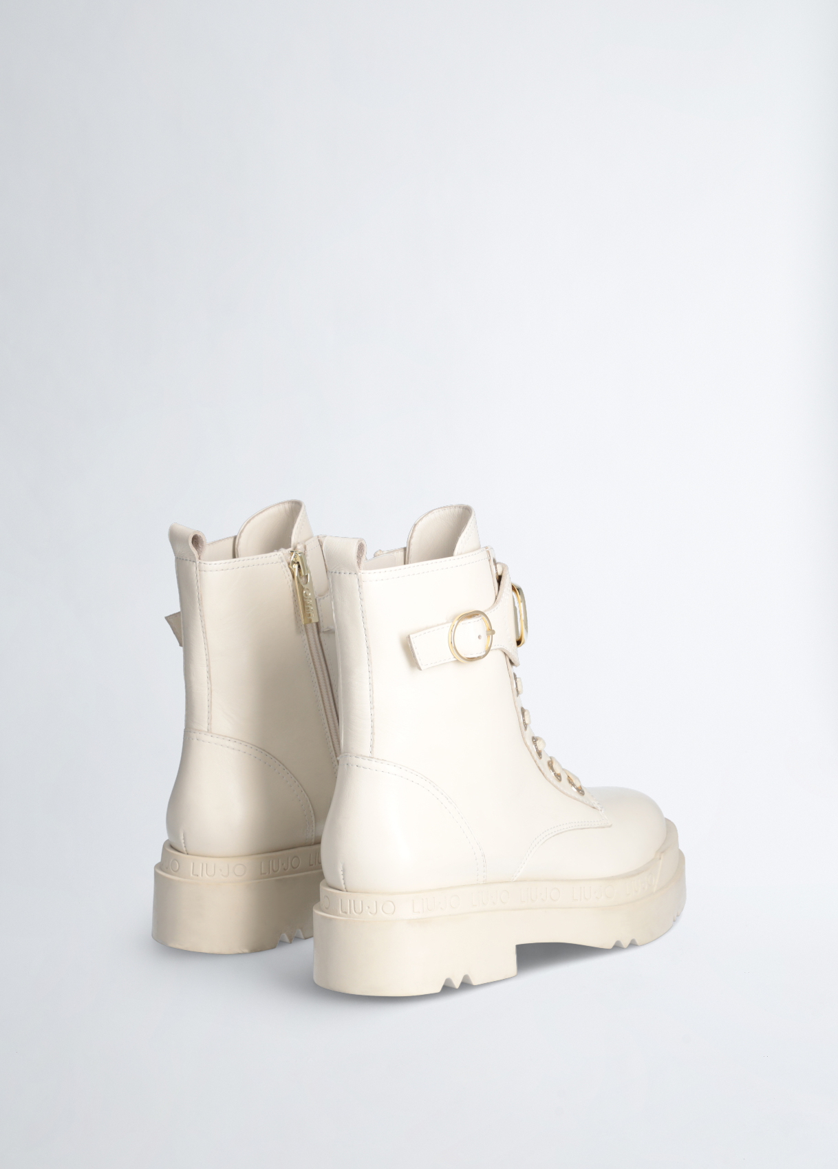 Liu Jo - Magasszárú Platformos Bőr Női Bakancs