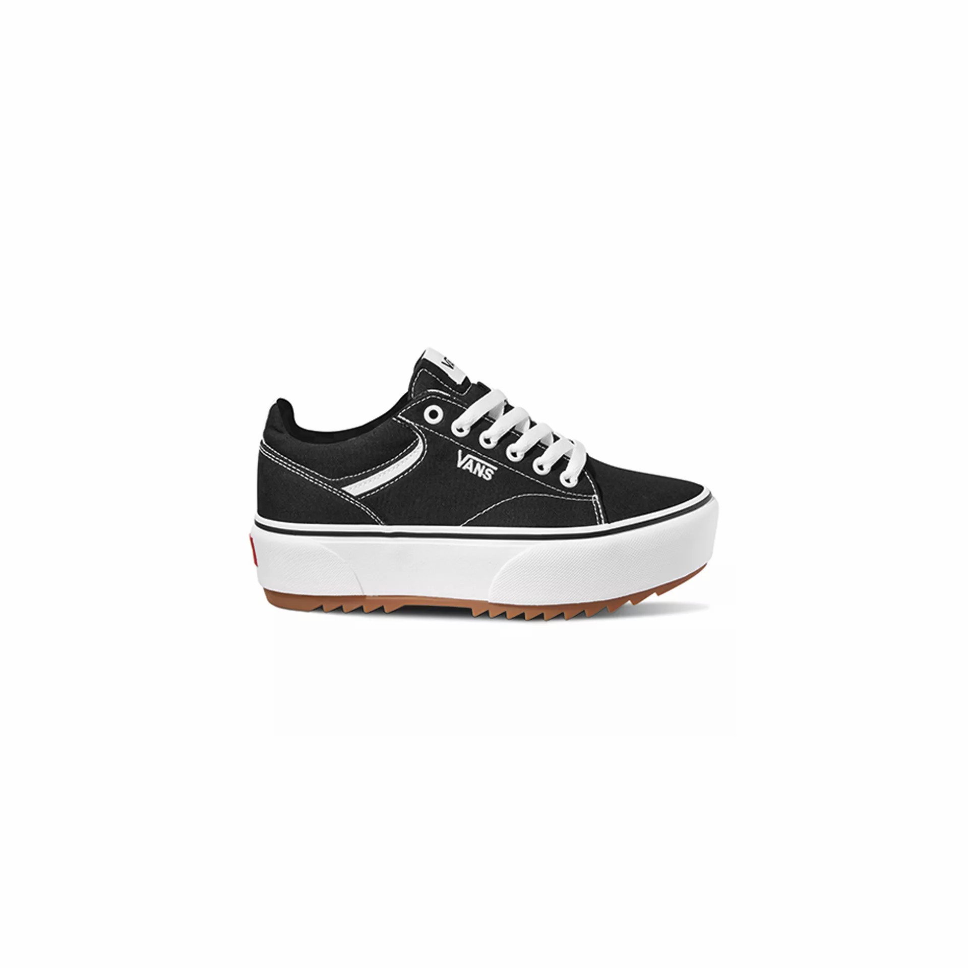 Vans - Seldan Platform / Canvas Black - Platformos Női utcai cipő
