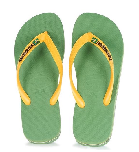 Havaianas - BRASIL LOGO GREEN BAMBOO - Uniszex papucs