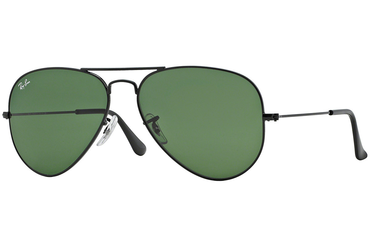 Ray-Ban napszemüveg - AVIATOR LARGE METAL - BLACK / GREY GREEN