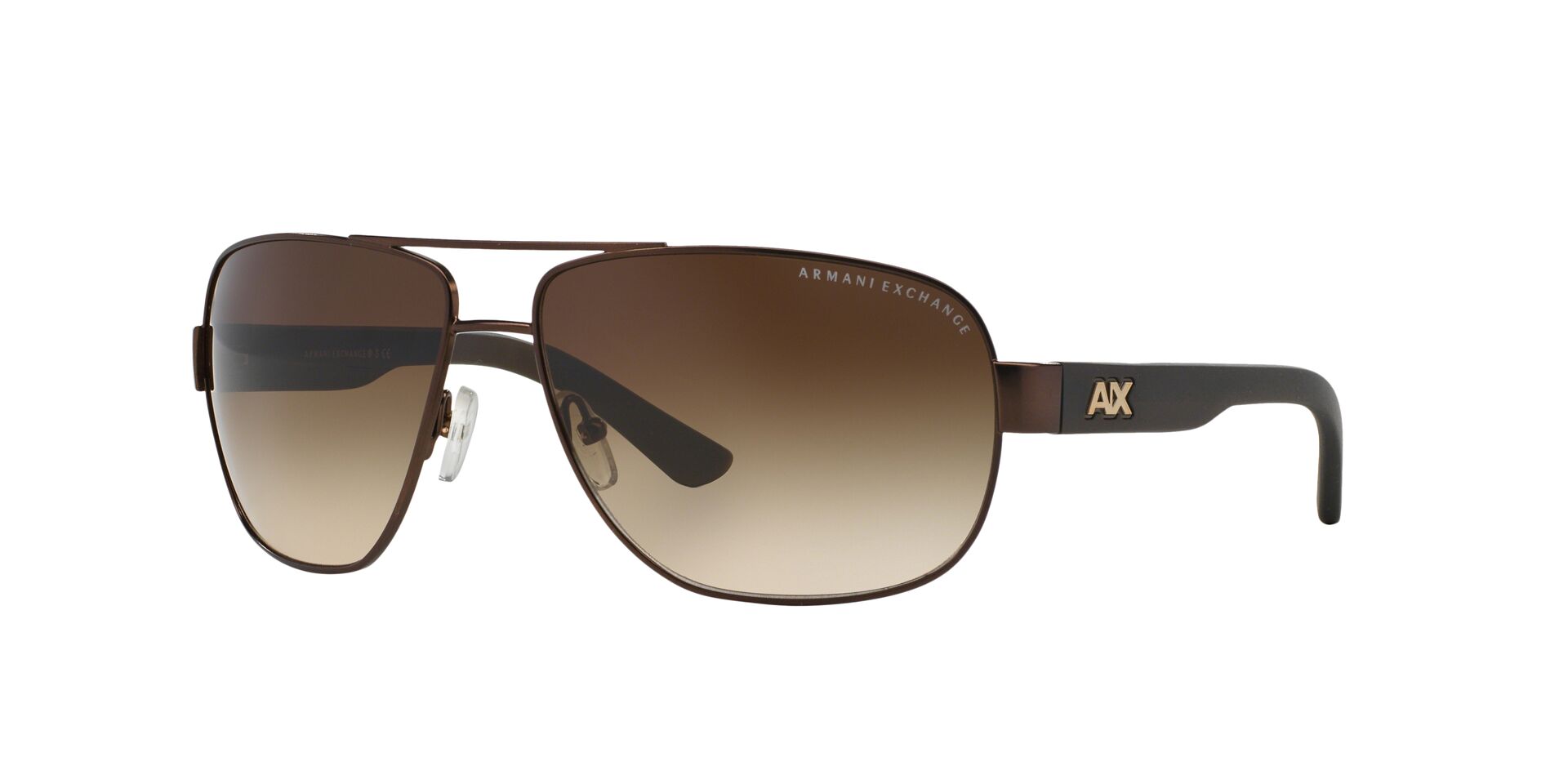 Armani Exchange napszemüveg - SATIN DARK BROWN-DARK OLIVE / SMOKE GRADIENT