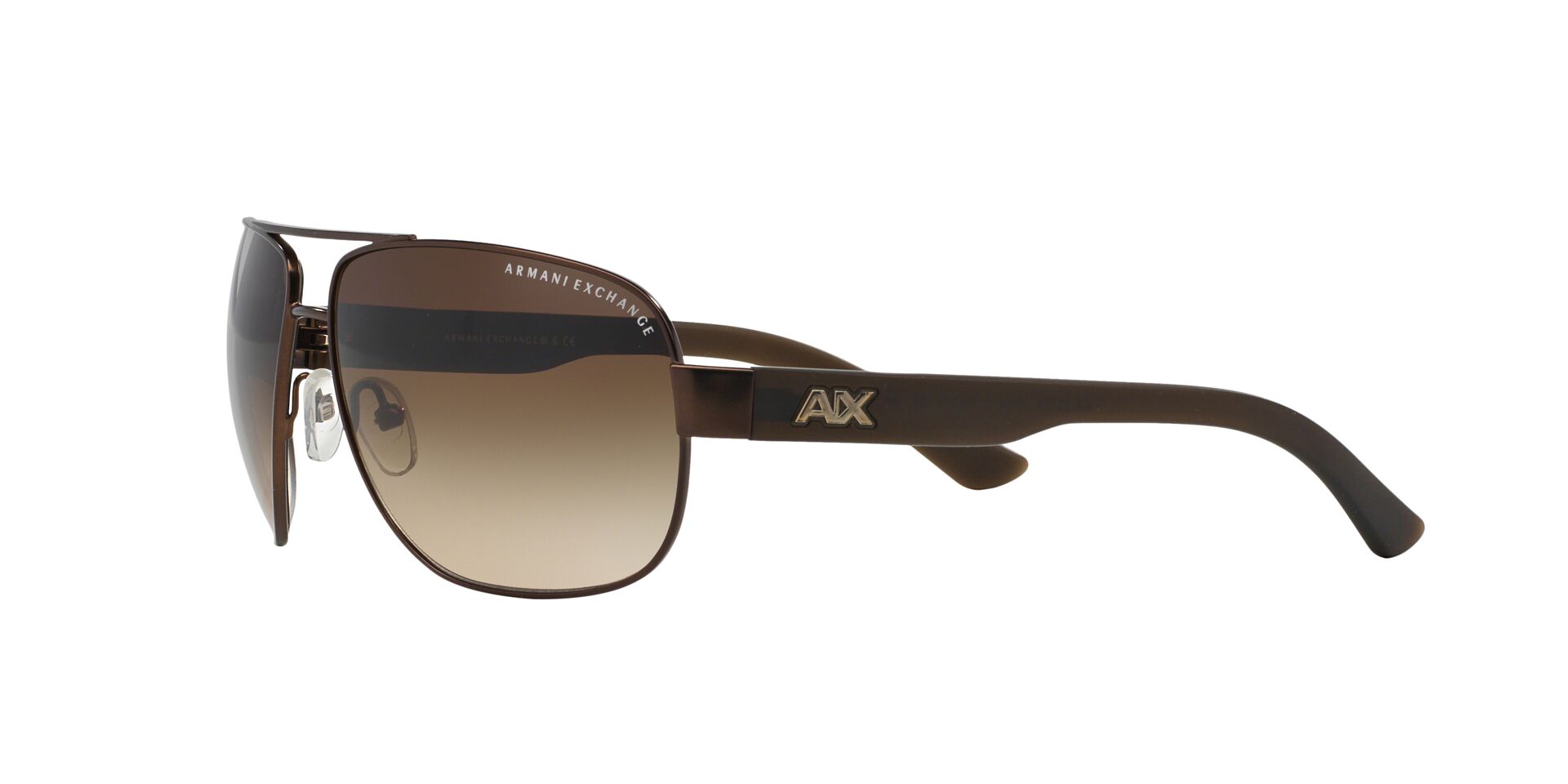 Armani Exchange napszemüveg - SATIN DARK BROWN-DARK OLIVE / SMOKE GRADIENT