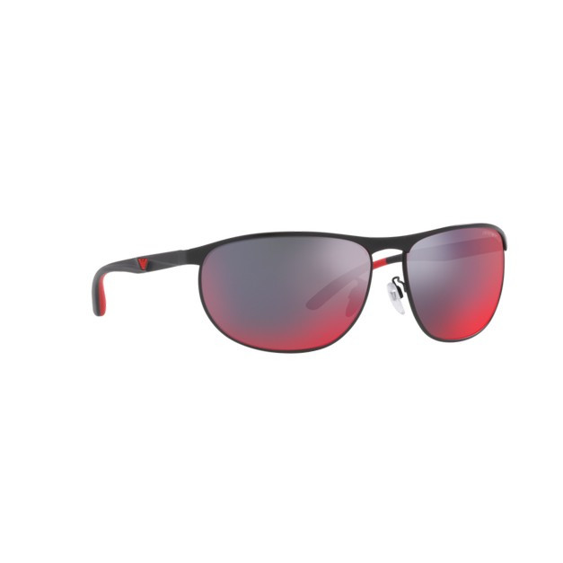Emporio Armani napszemüveg - Matte Black / Dark Grey Mirror Blue-Red