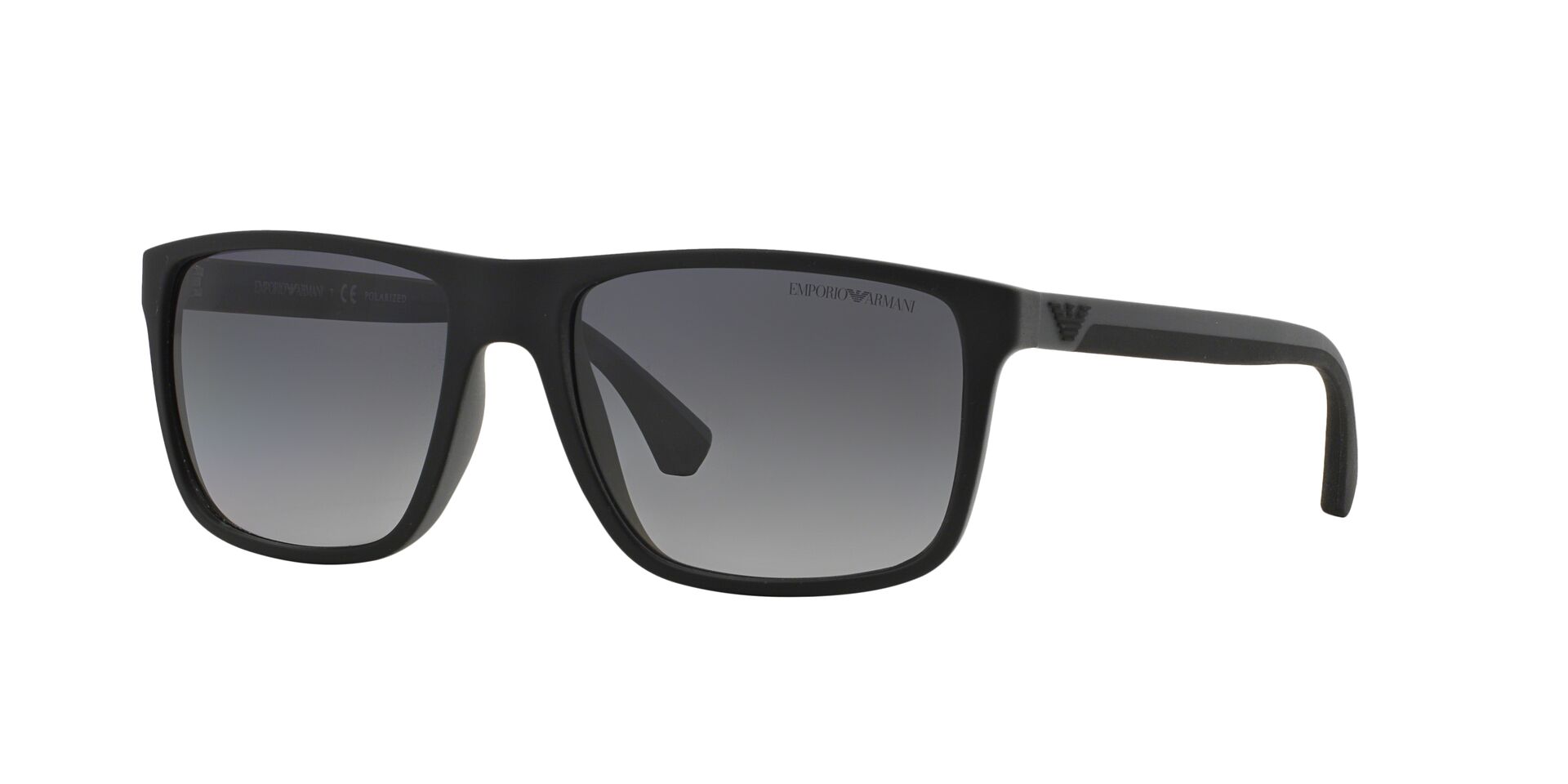 Emporio Armani Férfi napszemüveg - RUBBER BLACK & GREY / GRADIENT GREY POLARIZED