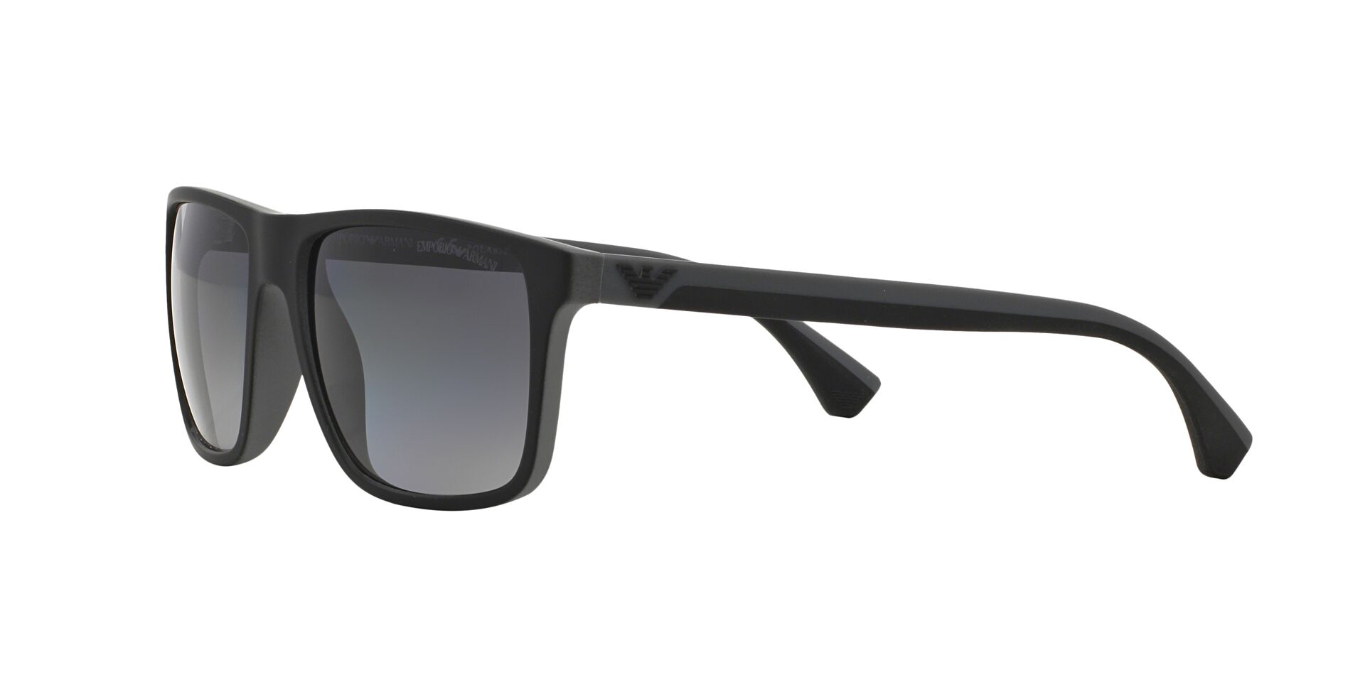 Emporio Armani Férfi napszemüveg - RUBBER BLACK & GREY / GRADIENT GREY POLARIZED