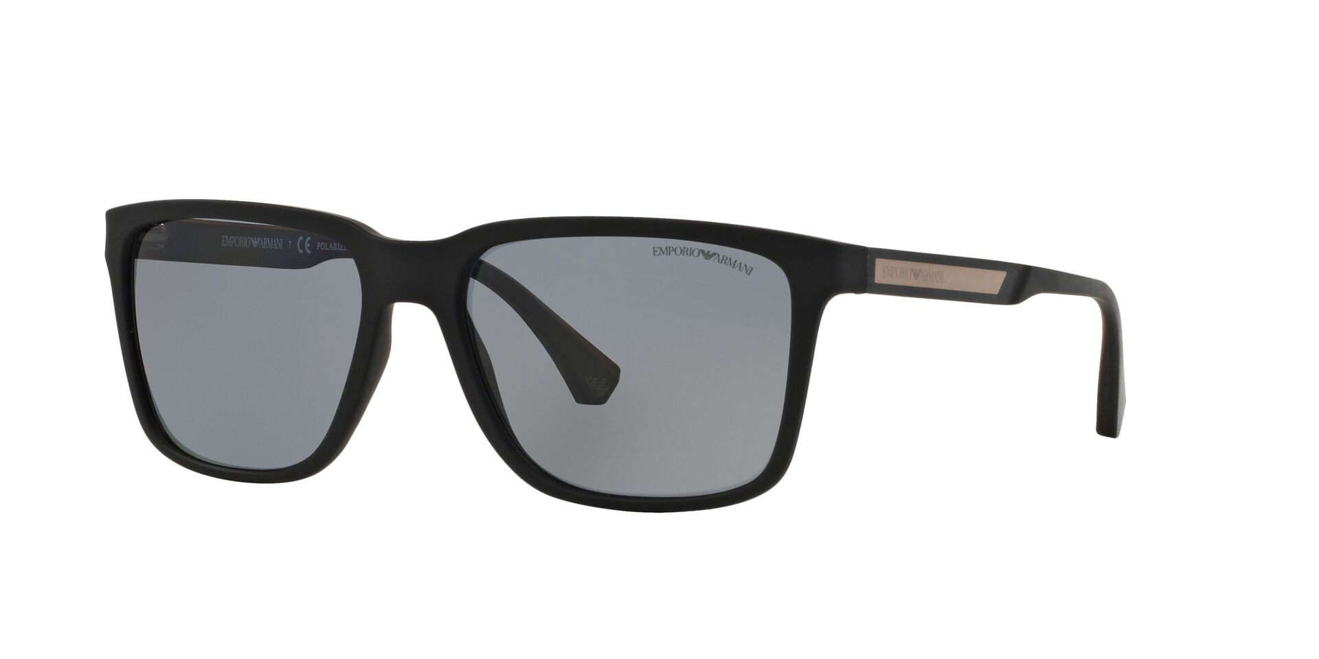 Emporio Armani Férfi napszemüveg - RUBBER BLACK / GREY POLARIZED