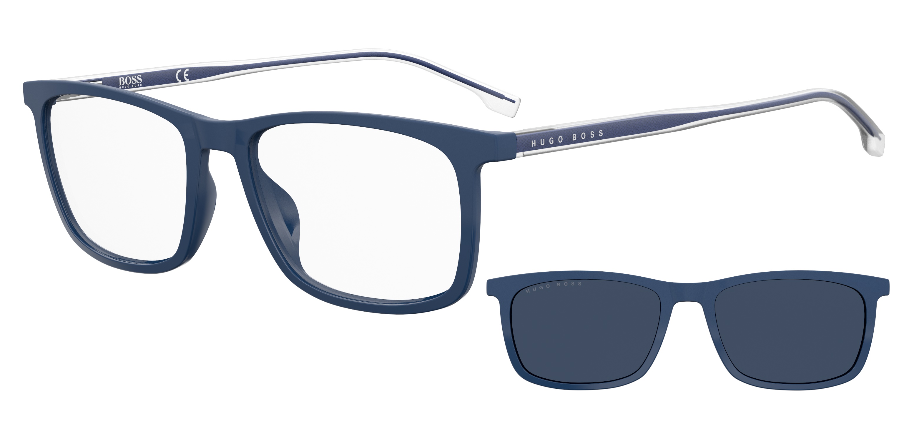 BOSS napszemüveg - MATTE BLUE / BLUE AVIO