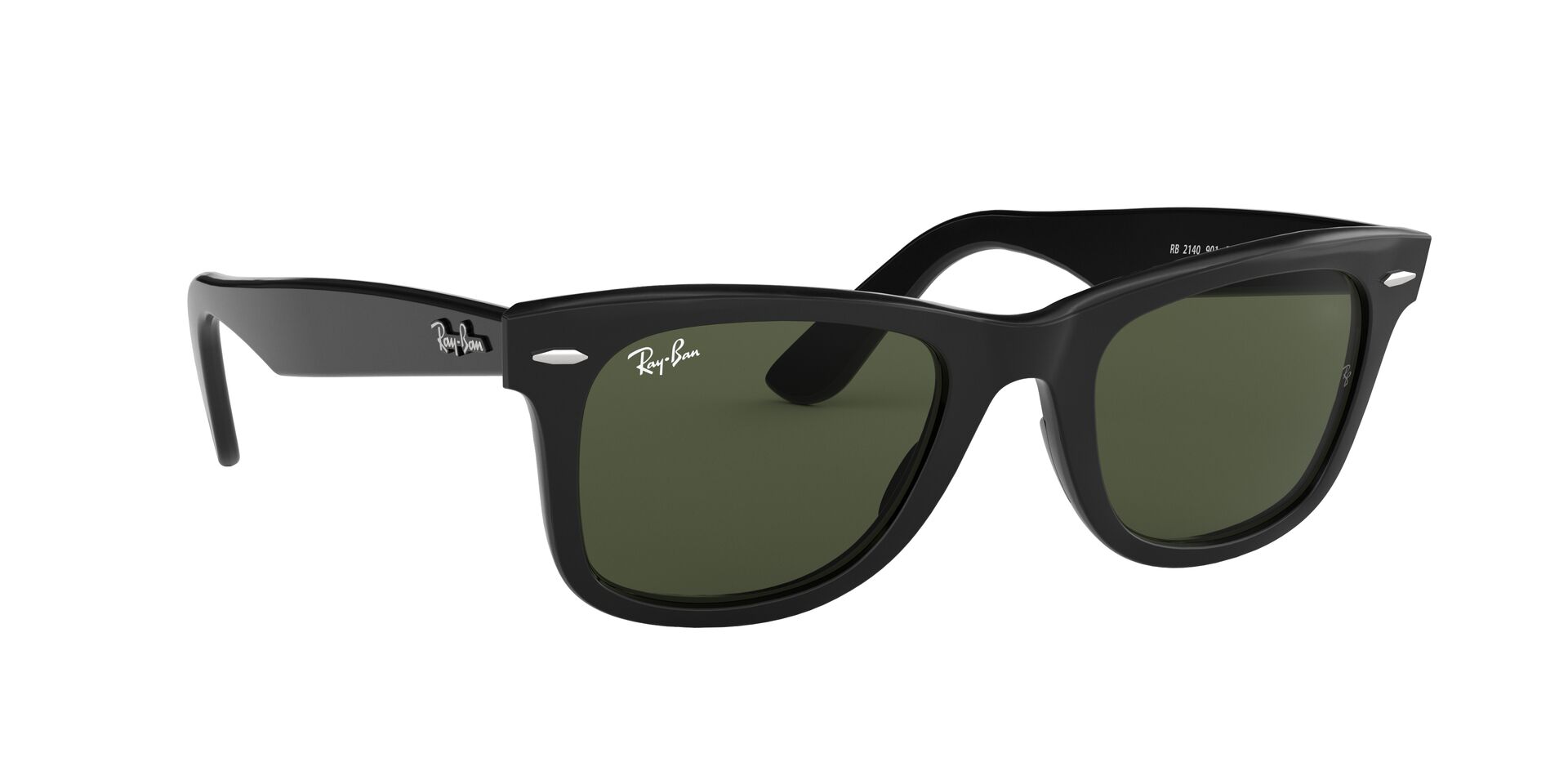 Ray-Ban napszemüveg - WAYFARER - BLACK / CRYSTAL GREEN