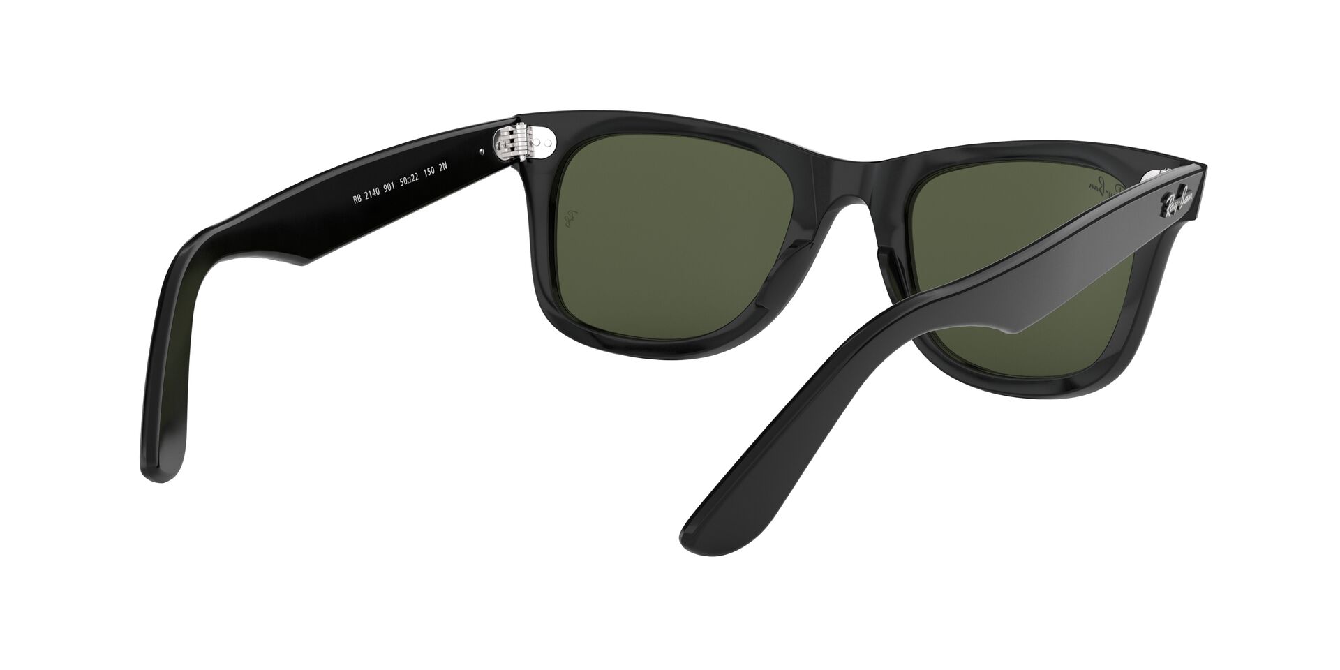 Ray-Ban napszemüveg - WAYFARER - BLACK / CRYSTAL GREEN