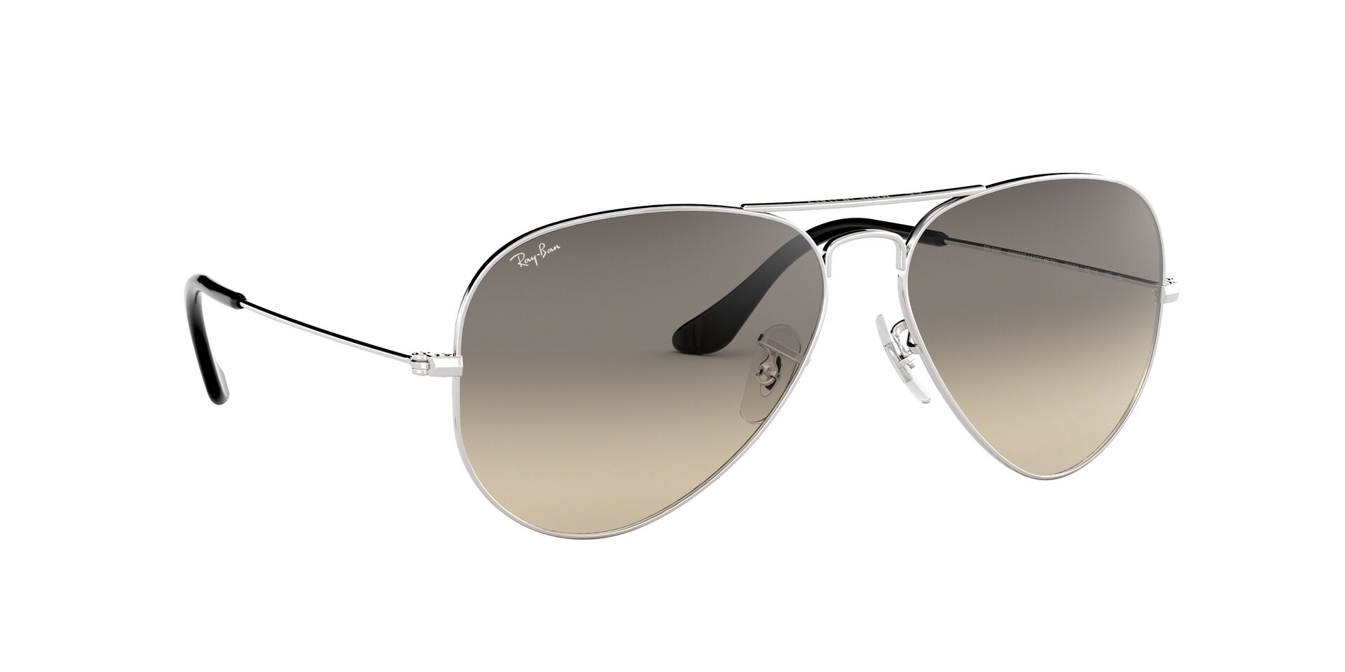 Ray-Ban napszemüveg - AVIATOR LARGE METAL - SILVER / CRYSTAL GREY GRADIENT
