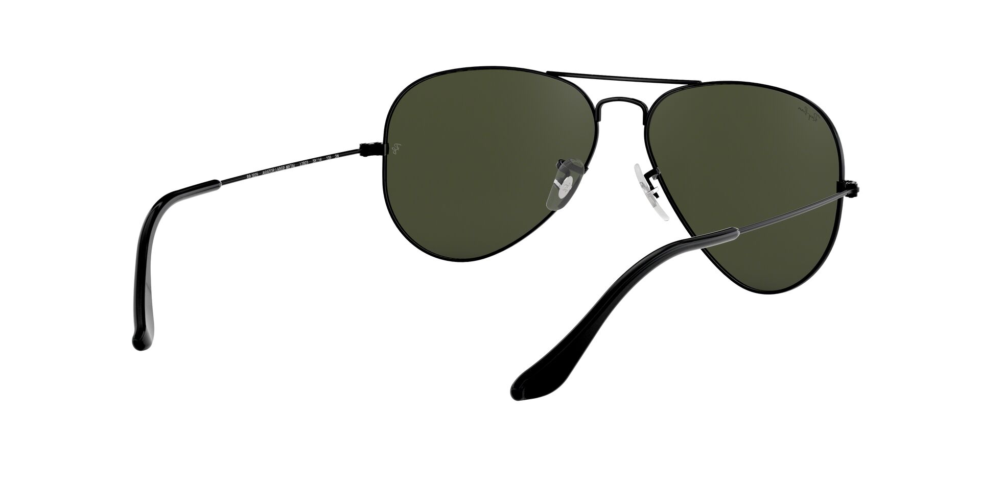 Ray-Ban napszemüveg - AVIATOR LARGE METAL - BLACK / GREY GREEN
