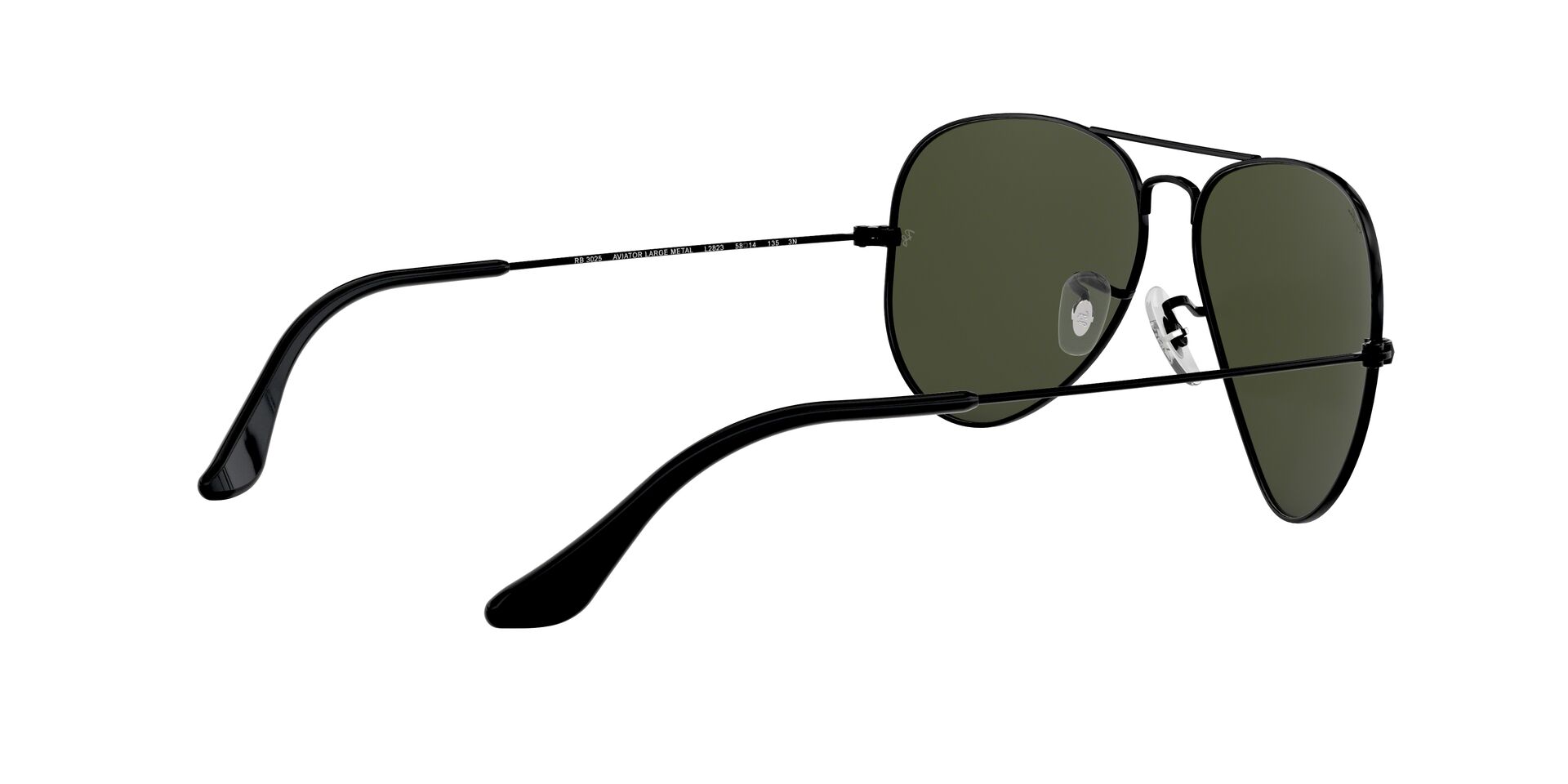 Ray-Ban napszemüveg - AVIATOR LARGE METAL - BLACK / GREY GREEN