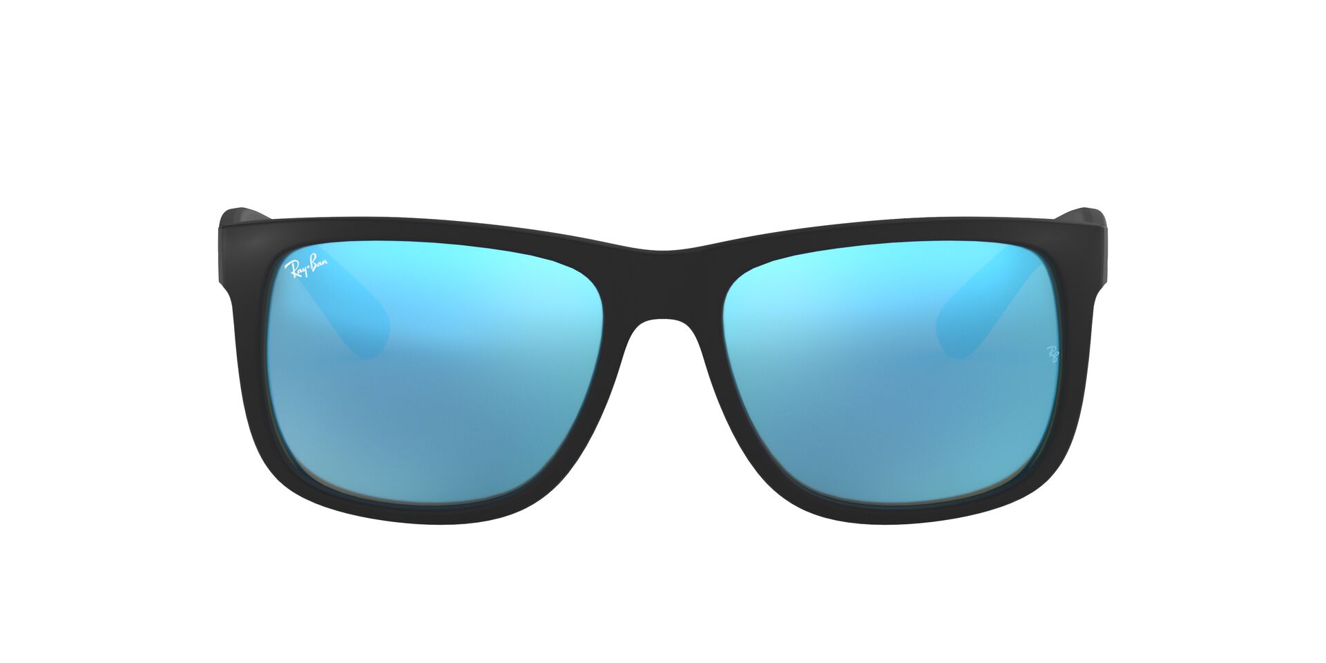 Ray-Ban napszemüveg - JUSTIN - BLACK RUBBER / GREEN MIRROR BLUE