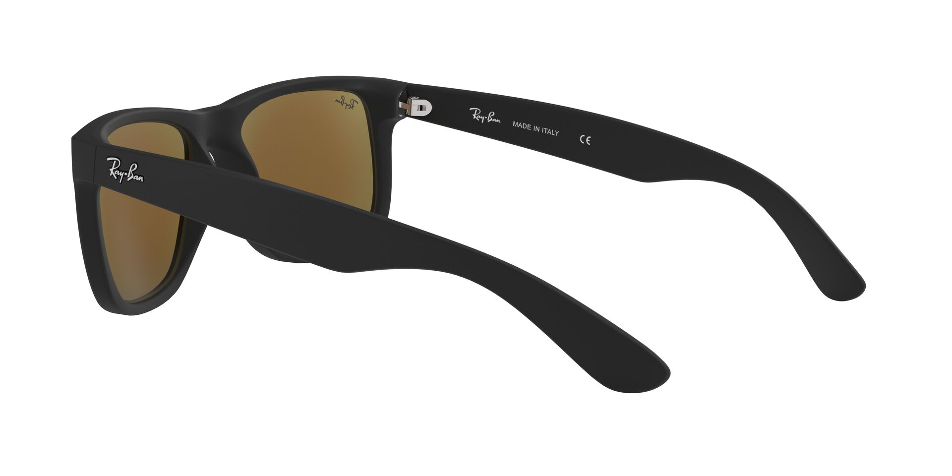 Ray-Ban napszemüveg - JUSTIN - BLACK RUBBER / GREEN MIRROR BLUE