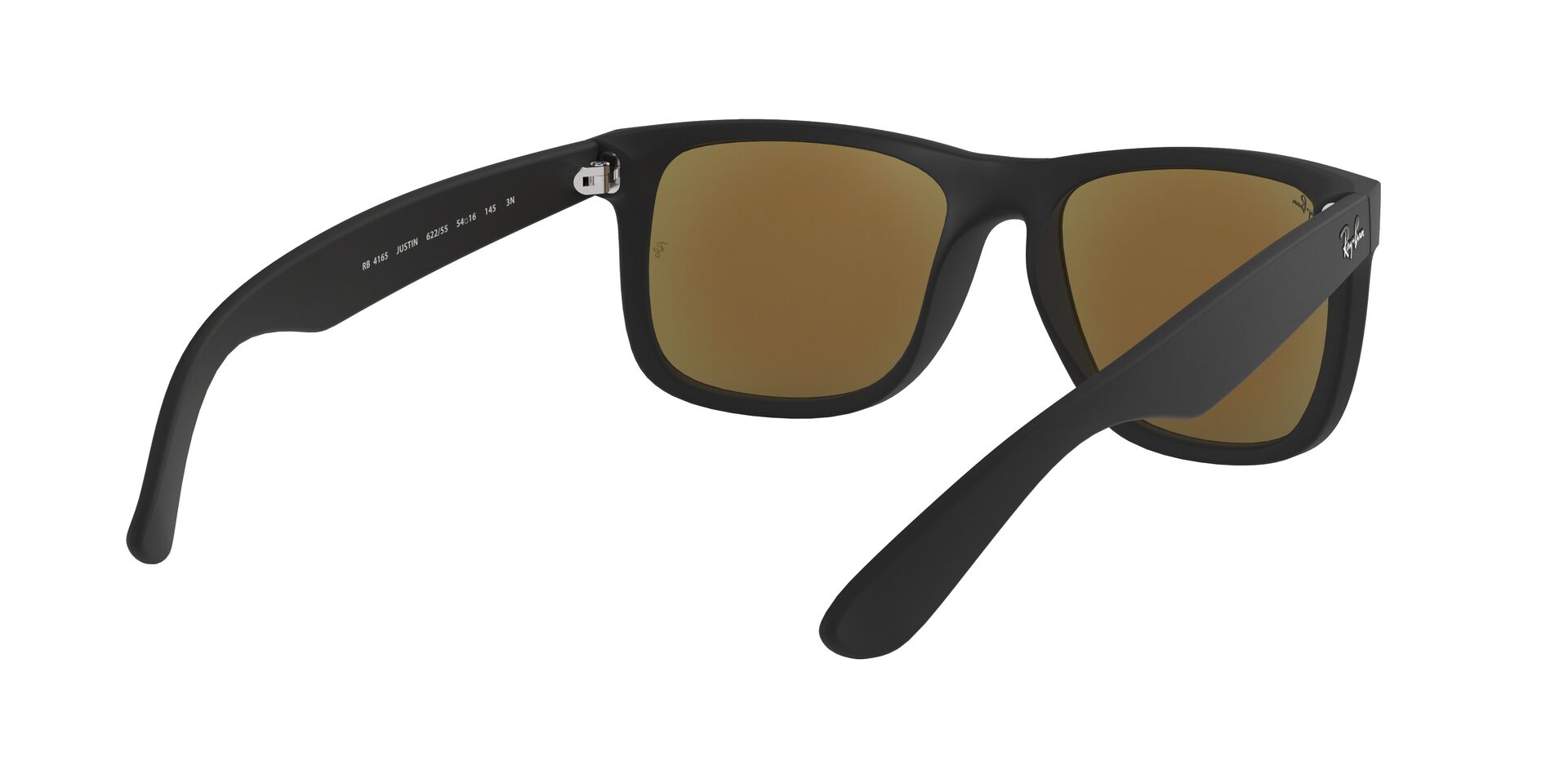 Ray-Ban napszemüveg - JUSTIN - BLACK RUBBER / GREEN MIRROR BLUE