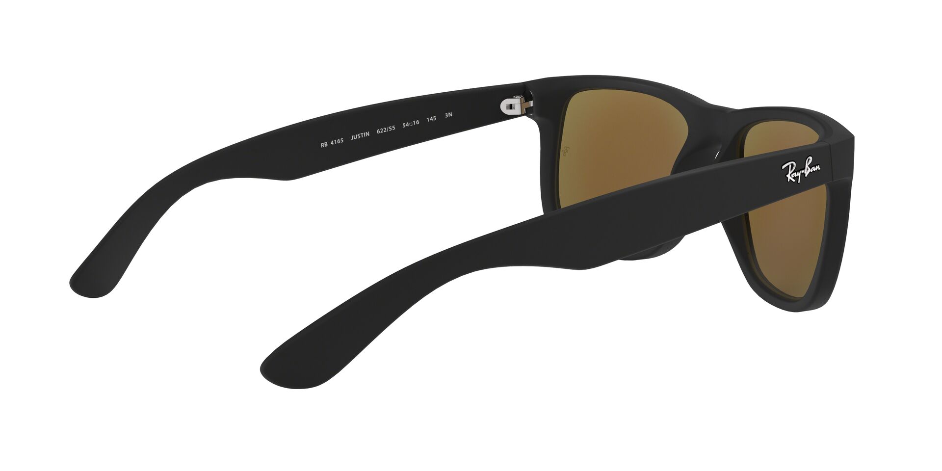 Ray-Ban napszemüveg - JUSTIN - BLACK RUBBER / GREEN MIRROR BLUE
