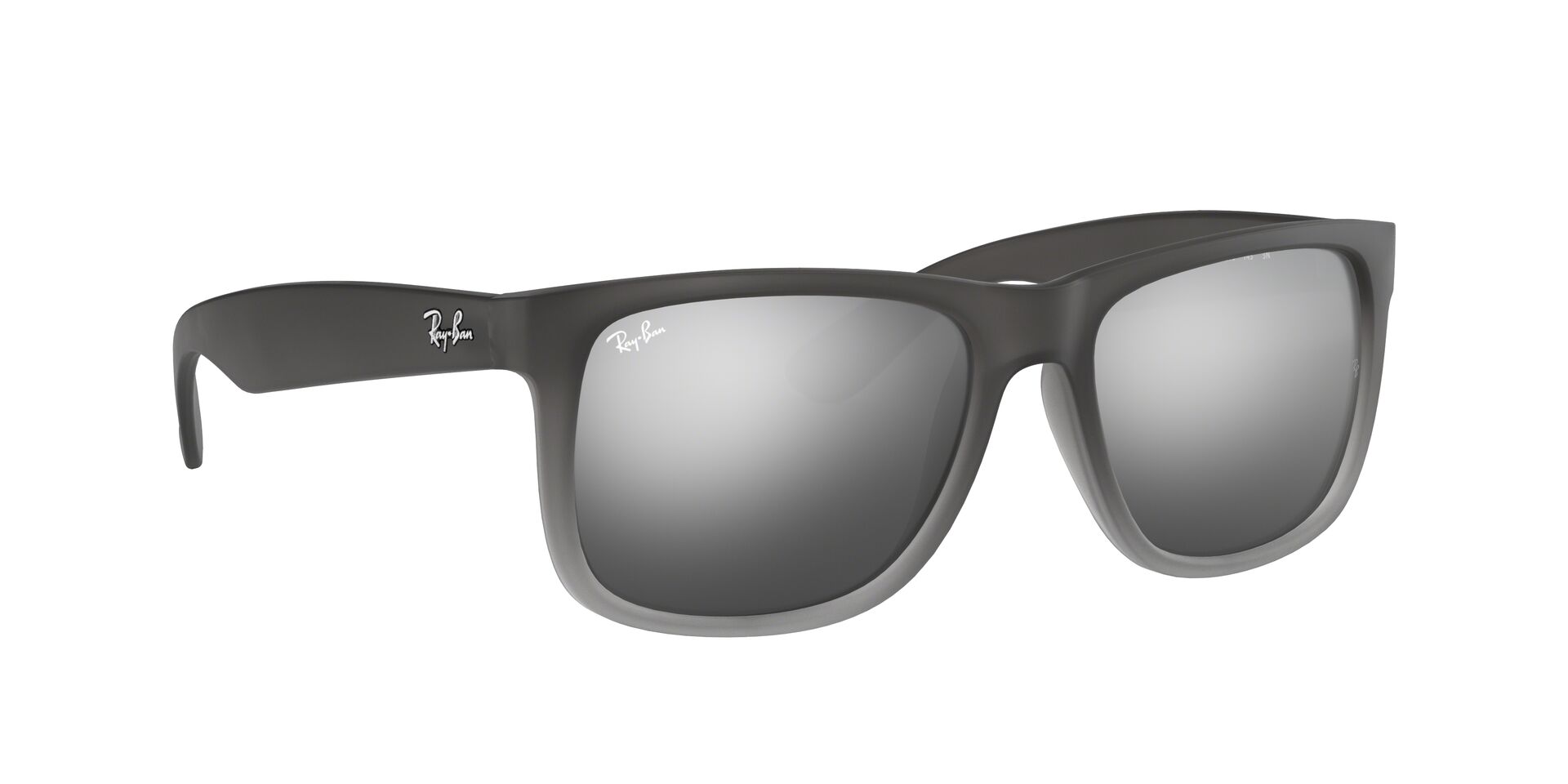 Ray-Ban napszemüveg - JUSTIN - RUBBER GREY/GREY TRANSP. / GREY SILVER MIRROR GRADIENT
