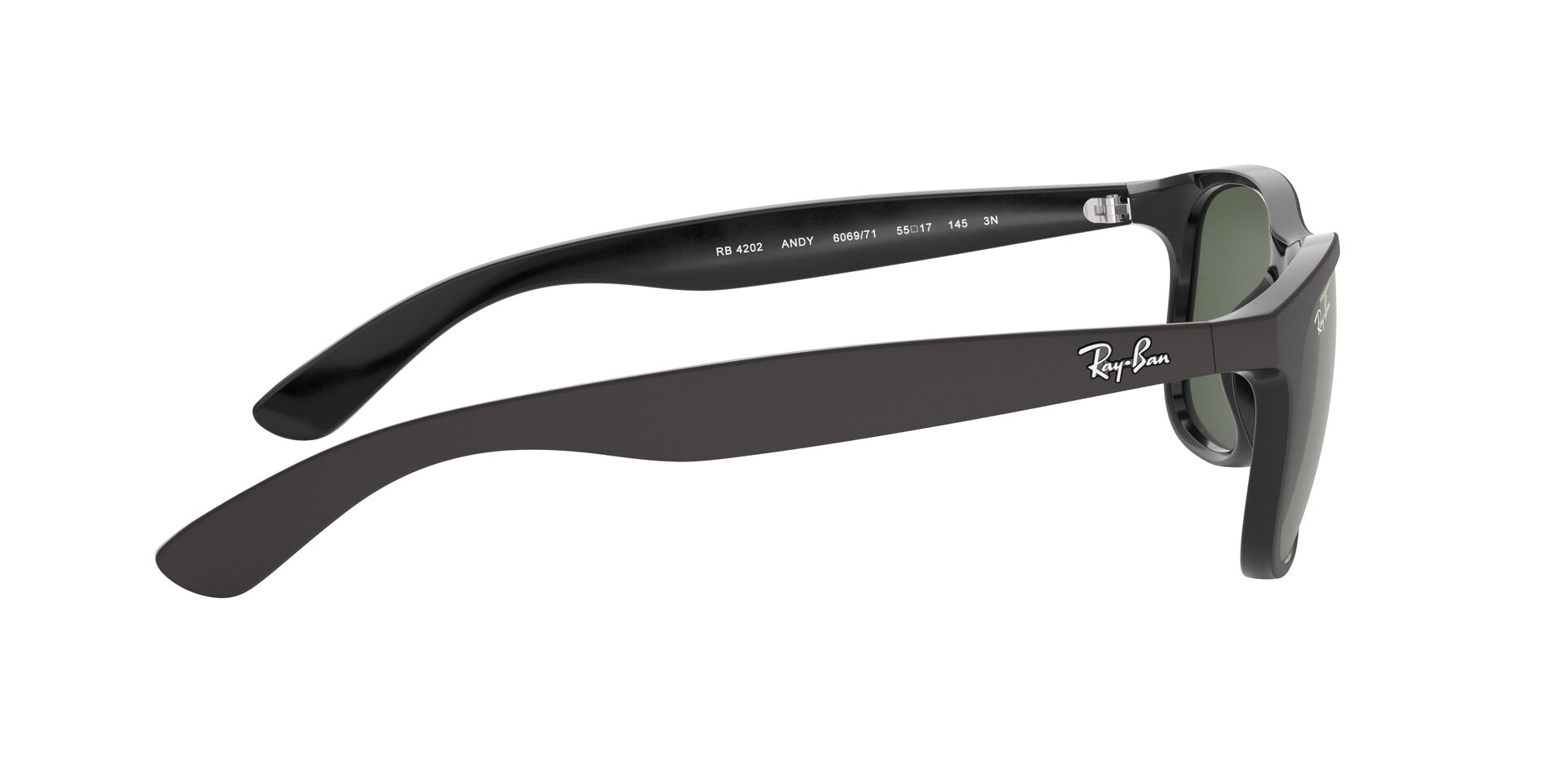 Ray-Ban napszemüveg - ANDY - MATTE BLACK / DARK GREEN