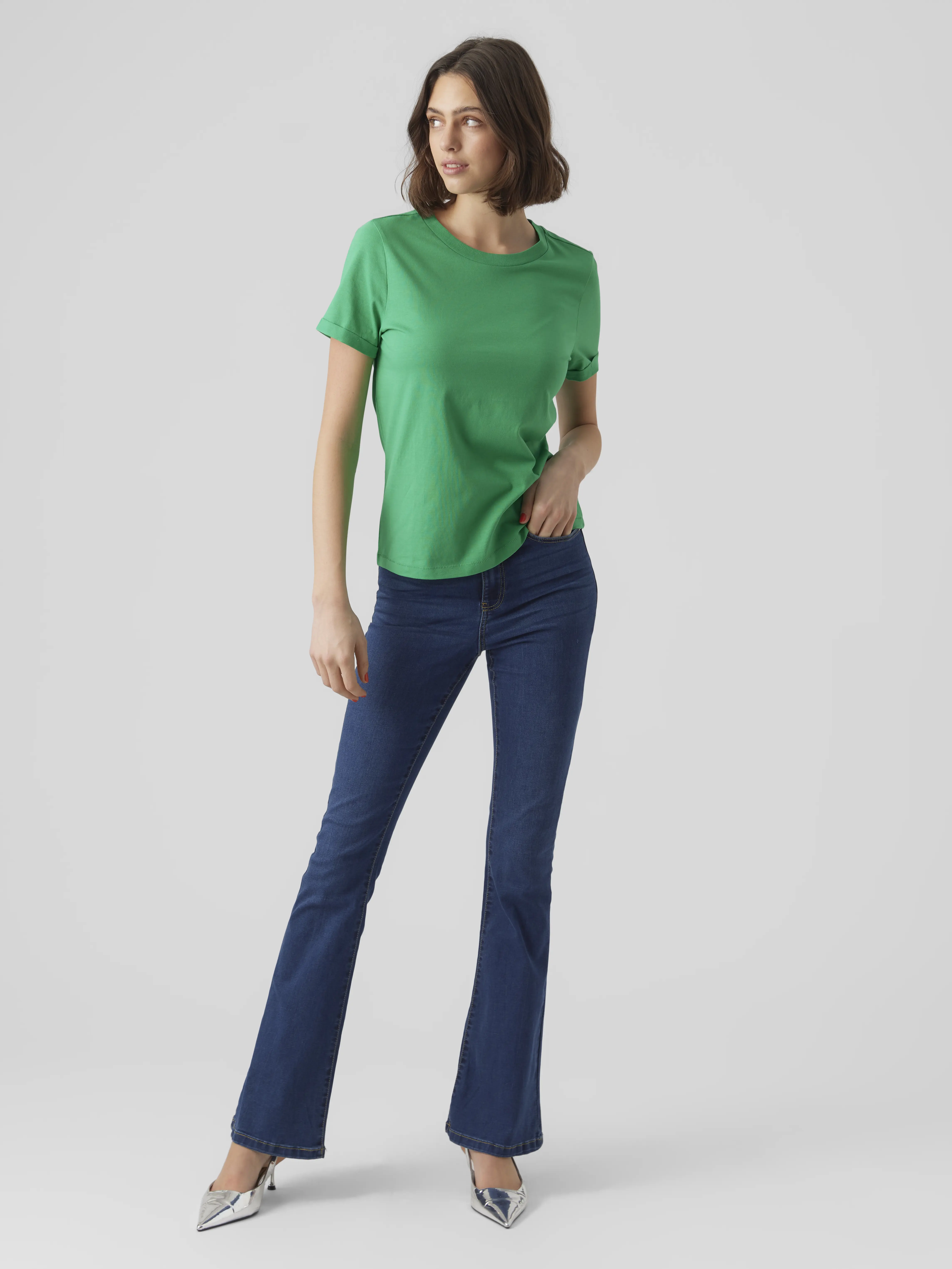 Vero Moda - PAULA / Green - Női póló
