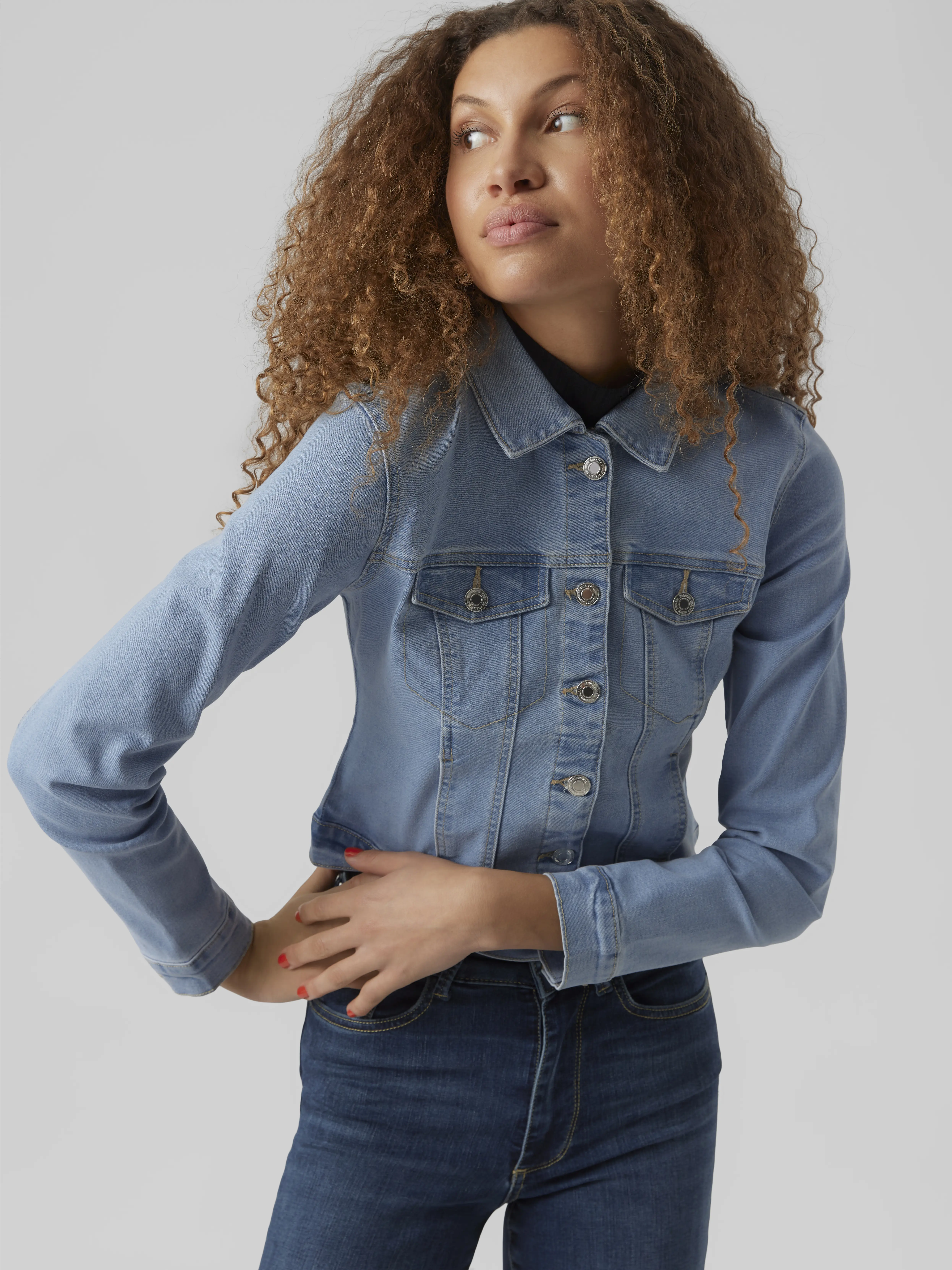 Vero Moda - LUNA / Blue - Farmer Női dzseki