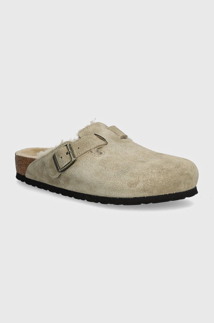 Birkenstock - Boston Shearling - Bélelt Bőr Női Klumpa